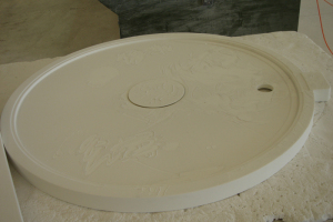 Customized Round Solid Surface Sanitary Ware Shower Tray